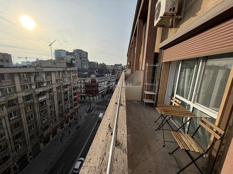 Calea Victoriei, ap. 2 camere, mobilat, terasa, bloc solid