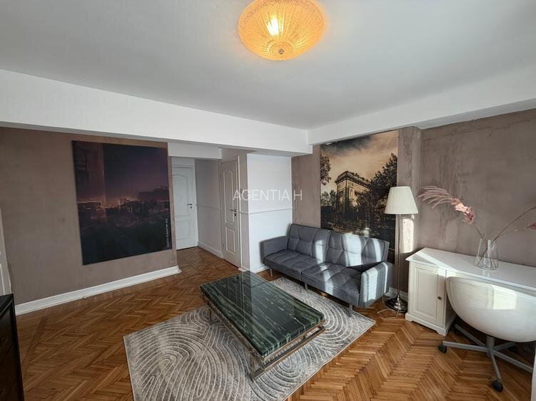 Calea Victoriei, ap. 2 camere, mobilat, terasa, bloc solid