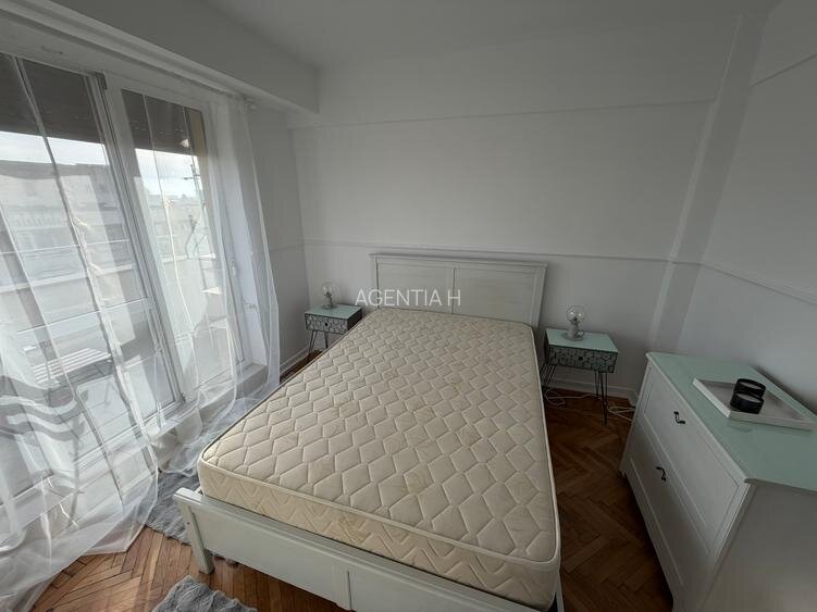 Calea Victoriei, ap. 2 camere, mobilat, terasa, bloc solid