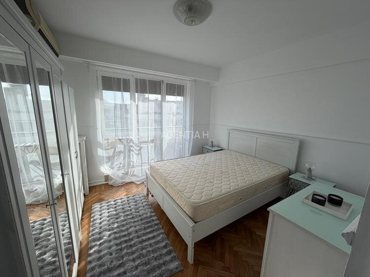 Calea Victoriei, ap. 2 camere, mobilat, terasa, bloc solid